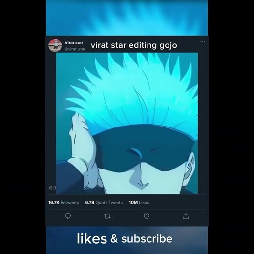 virat star Capcut editing gojo #virat #anime