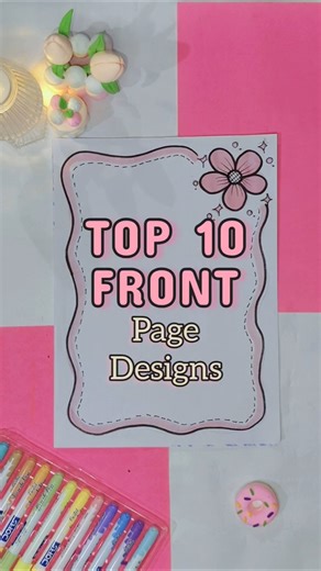 10 Front Page Design For School Project #art #assignment #shorts #ytshorts #trending #satisfying