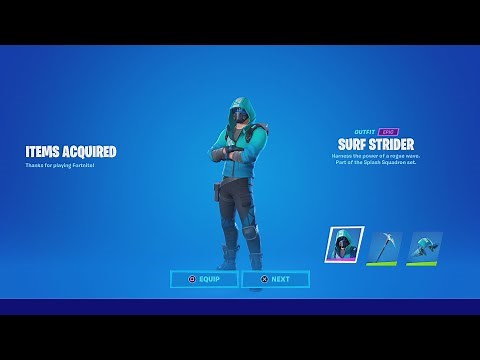 How To Get The Fortnite SPLASH DAMAGE BUNDLE (Fortnite X Intel SURF STRIDER Skin Gameplay & Review)