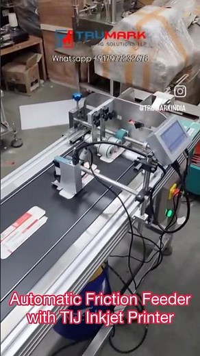 Automatic Friction Feeder with Inkjet Printer | Carton Feeding & Batch Coding Machine