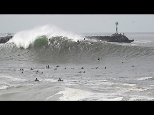 First PUMPING swell at the Wedge 2020 and it's GRANDE !!!