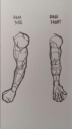 how to draw arm side and arm front #sketch #tutorial #desenho #drawing #drawingtutorial