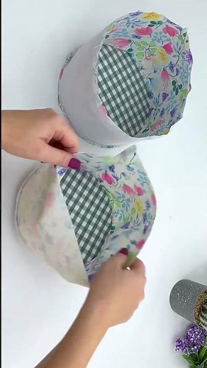 How to sew a textile basket #diy #sew #sewing