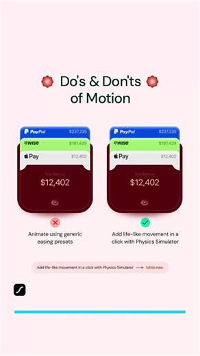 🌀 Switch from presets to physics. 🔗 Make every animation feel natural with Physics Simulator in Lottie Creator: lottie.link/creator #motiondesign #motiondesigner #physicssimulator #lottieanimations
