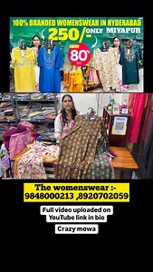 Shop Name The Women’s Wear Address Shop no 4 plot no 19 & 20 Matursri Nagar, Calvary temple lane Miyapur metro station Hyderabad 500049 Store location:- https://maps.google.com/?q=17.495470,78.372467 Store number :- 9848000213 ,8920702059 Store timings:- Timing 11am to 9pm Tuesday Off | Crazy mowa official | Facebook