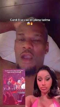 #CardiB se cae en plena tarima 😱🔥 #lampo