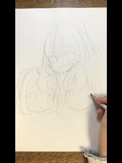 【小5が描いてみた】カラフルピーチ🍑女子組【のあ・えと・るな】イラストメイキング