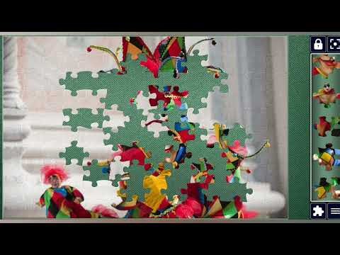 Multicolored jester costume and Mask🌈🎭✨️🎀🪄//jigsaw puzzles craft🧩🧩//Amazing puzzles Art🧩🧩//