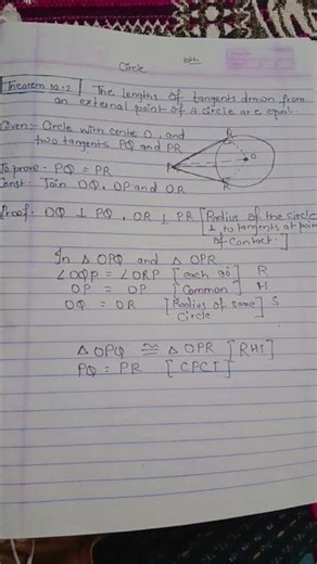 class ten circle theorem no.10.2#study