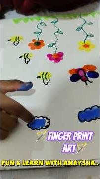 Fingerprint art | easy fingerpaint art #art #kidsart #drawingvideo #fingerprintart #diy #colouring