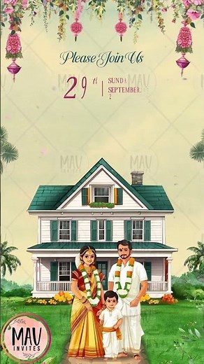 Luxury Digital Housewarming Invitation Video | Griha Pravesh & House Opening Ideas