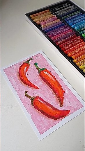 how to draw a pepper with oil pastel tutorial for beginners
