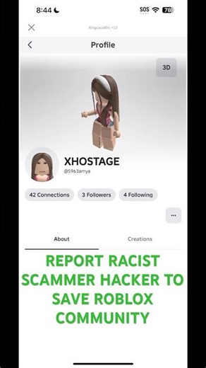 REPORT RACIST SCAMMER HACKER TO SAVE ROBLOX COMMUNITY #blowup #dontflop #robloxedit