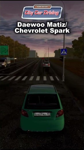 Daewwo Matiz in City Car Driving 4K #drivegamex #citycardriving #drivingsimulator #crashdrive