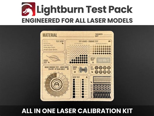 Laser Calibration Pack, Lightburn Laser Test Files, Laser Engraving & Cutting Test Card, Co2-diode Lasers, Lightburn Calibration Test. - Etsy Canada