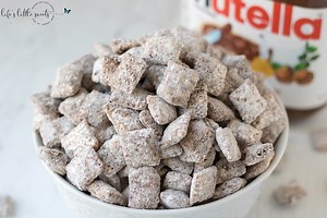 Nutella Muddy Buddies (Easy, Snack, Dessert) - Life's Little Sweets
