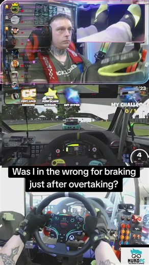 I made the pass clean, got in front and moved several meters before braking. He smashed into me ( either missing braking point or panic lock ). Was I in the wrong? #esports #btcc #crash