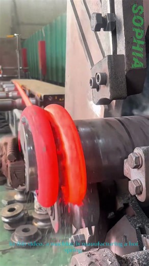 Hot Spring Coiling: Industrial Spring Manufacturing Process in 5 Seconds