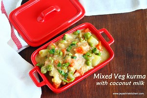 Vegetable Kurma recipe with coconut milk