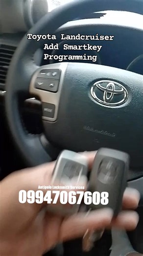 TOYOTA Landcruiser Add Smartkey Programming 🔧 Add New Key 📌 Pasig CIty Antipolo Locksmith Services can provide any of your Locksmith/Dryseal/Stamp Services. We accepts home services around Province of Rizal, Metro Manila, Laguna and more. Just dm us 🤙 ◽Melay Abala (Locksmith) ⚠️📱0️⃣9️⃣9️⃣4️⃣7️⃣0️⃣6️⃣7️⃣6️⃣0️⃣8️⃣📱⚠️ 0️⃣9️⃣5️⃣4️⃣4️⃣7️⃣5️⃣0️⃣5️⃣6️⃣2️⃣ 0️⃣9️⃣6️⃣3️⃣3️⃣5️⃣1️⃣3️⃣1️⃣6️⃣1️⃣ 📌Location: STEVE INN 1, 117 Sen. Lorenzo St., L. Sumulong Memorial Circle, Barangay San Jose, Antipolo City (