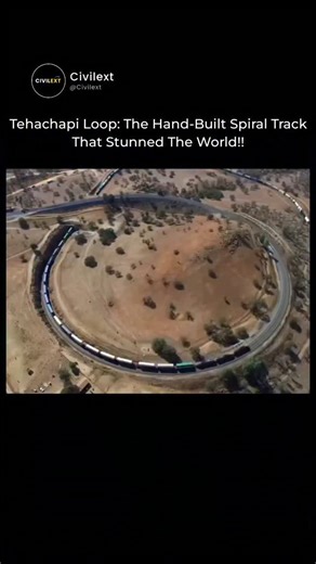 civilext on Instagram: "A Railway That Defied Granite And Time—Watch How The Tehachapi Loop Became One Of The Boldest Feats Ever Built In 1876! Dive Into The Untold Story Of The Tehachapi Loop—Carved Through Solid Granite In 1876 By 3,000 Chinese Workers Armed With Nothing More Than Gunpowder And Shovels. This Iconic Spiral Track Still Stands As One Of The Greatest Railway Achievements In The World. 👉 Follow @civilext_ for more engineering marvels #engineering #civilengineering #railwayengineer