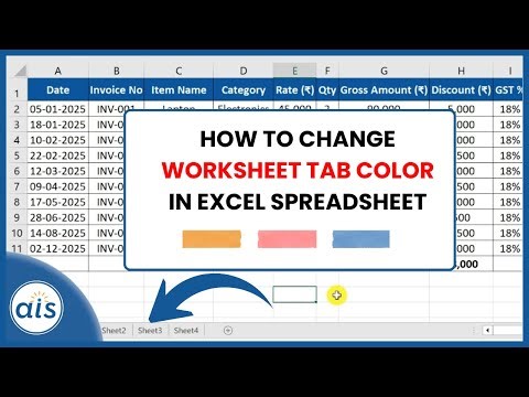 How to Change Worksheet Tab Color in Excel Spreadsheet | MS Excel Tips in Hindi | Ankit IT Solutions