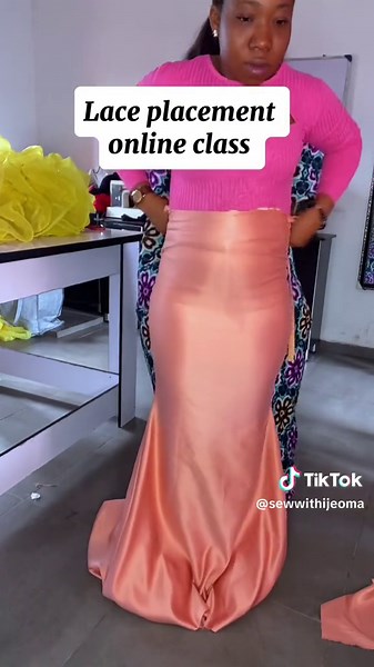 Whataspp 08159298747. Our highly requested class is here…. You can send a dm to register. Class will commence on the 5th of November. COURSE OUTLINE: 1. How to draft a perfect A line dress 2. Inbuilt bustier 3. Lace placement 4. Inseam finishing with crinoline at the hem