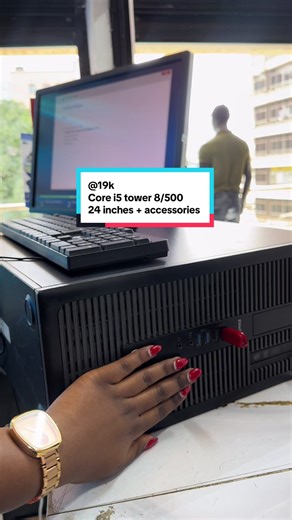 @19k Core i5 tower 8/500 24 inches accessories #techtok #computers #desktop #desktops #desktopsetup