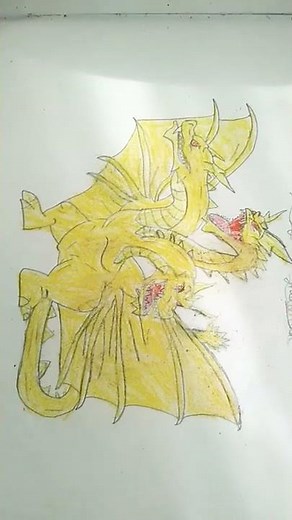 How to draw King Ghidorah