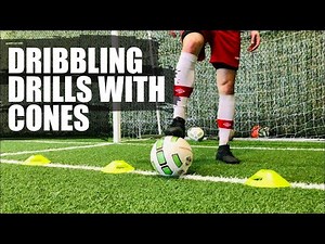 Soccer Dribbling Drills with Cones | Football Dribbling Skills Through Cones (NEW Tutorial)