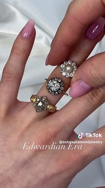 Antique cluster rings ✨💍 #reel #vintage #antique #fyp #diamonds