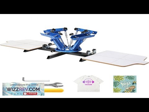 VEVOR Screen Printing Machine 4 Color 2 Station 360 Rotable Silk Screen