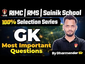 General Knowledge Most Important Questions | GK Class | Sainik AISSEE School | RMS | RIMC