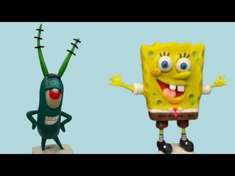 I Made SpongeBob And Plankton From Clay