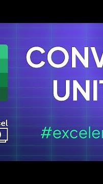 Convert values from one unit to another in Excel