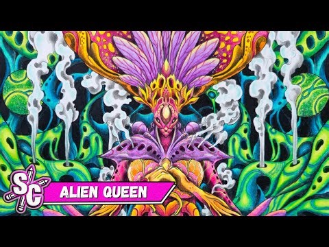 Timelapse Speed Coloring ALIEN QUEEN Kerby Rosanes 10 Year Celebration Colouring Book Sophie Colours