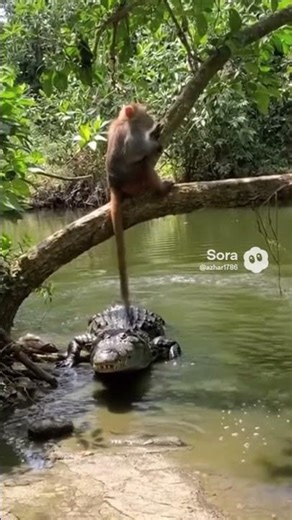 MONKEY vs CROCODILE: The Primate Who DARED to Taunt a River Predator! 🤯