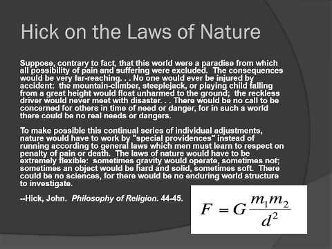 Hick: Suffering Builds Moral Character