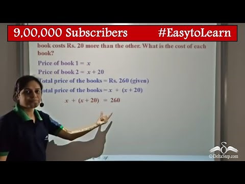 Linear Equations in one variable | Word Problems | Part 1 | Class 8 | CBSE | NCERT | ICSE