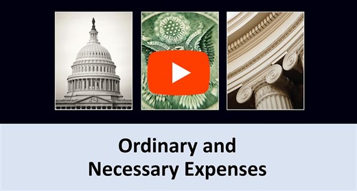 Ordinary and Necessary Expenses