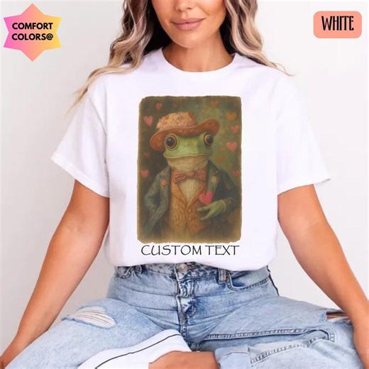 Customizable Vintage Victorian Frog Shirt: Vintage Frog Fan Tee, Whimsical Frog Hoodie, Cottagecore Woman Sweatshirt, Frog Lover Gift - Etsy