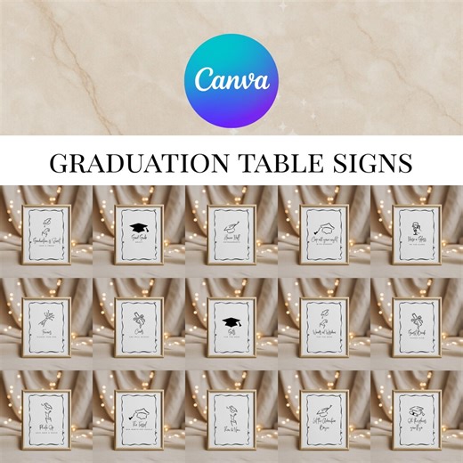Editable Graduation Party Signs, Graduation Sign Bundle, Graduation Candy Bar, Graduation Candy Bar Signs, Graduation Centerpieces - Etsy