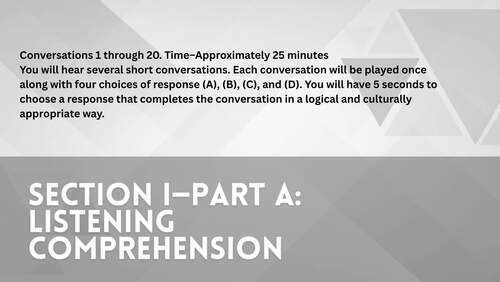 AP Chinese Mock Test: Listening Practice 8