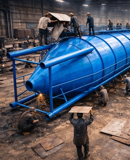 Fabricating a Massive Silo Tank with Limited Resources