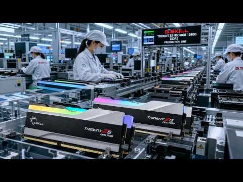 Inside the Factory: G.Skill Trident Z5 Neo RGB DDR5 Production Process | 100% AI Simulation