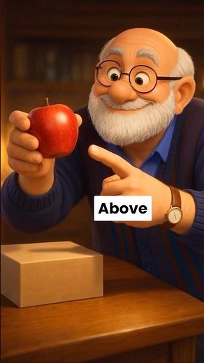 Learn 8 English Prepositions with Simple Actions 🍎 #learnenglish #preposition