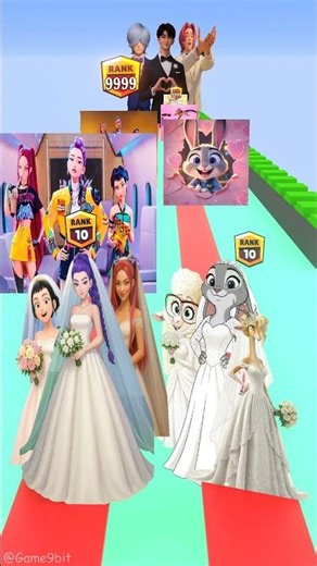Team Bride Rumi vs. Team Bride Judy Hopps in the continuous singing challenge to reach rank 9999!