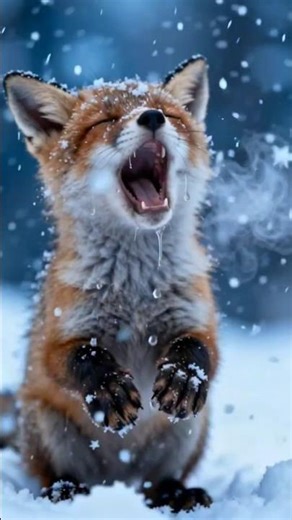 The Snow Wolf Who Saved a Life… and Cried at the End ❄️🐺 #ai #animals #viral #wolf #fox