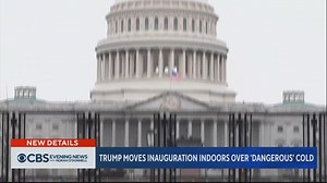 President-elect Donald Trump’s inauguration will be held indoors in the U.S. Capitol Rotunda on Monday, instead of outside on the traditional West Front, due to the dangerous cold expected to sweep across much of the country. CBS News’ Ed O'Keefe has the details. | CBS Evening News