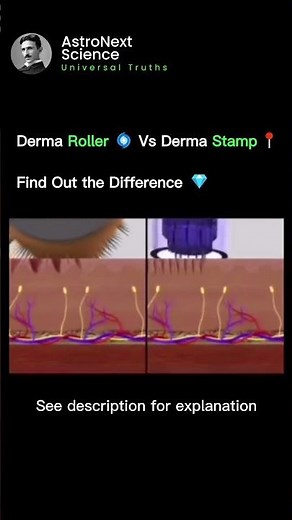 Derma Roller vs Derma Stamp 🔬 | What’s the Difference? #physics #chemistry #experiment #science